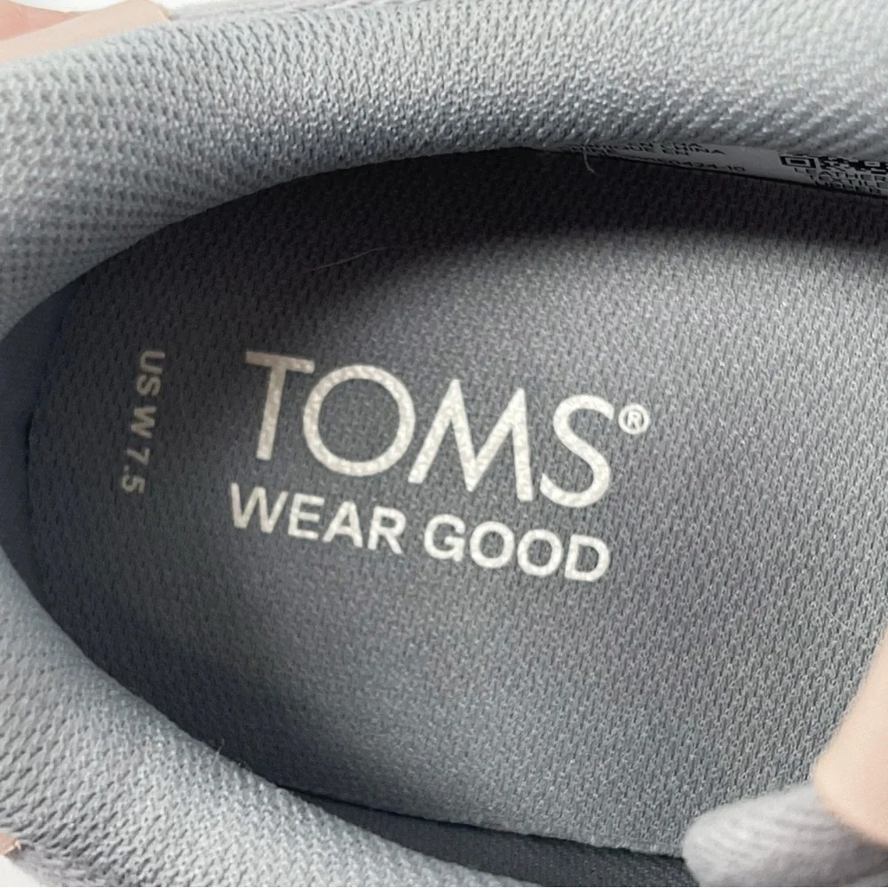 TOMS Women's TRVL Lite Retro Sneaker Suede Slip-On Elastic Lace Drizzle Grey 7.5 - Picture 10 of 12